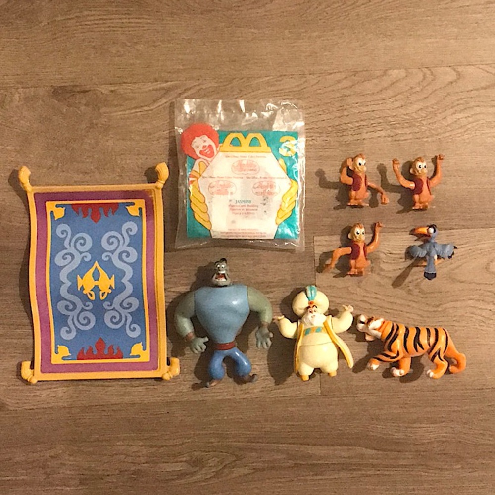 Vintage Disney Assorted Aladdin Lot of 9 Toys